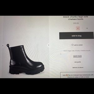 Black Chunky Lego Sole Chelsea Boots